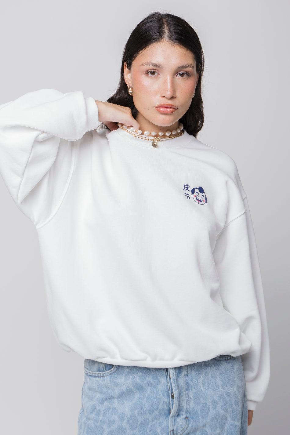kaotiko Sudadera Organic Cotton Oishi Ramen White Último día