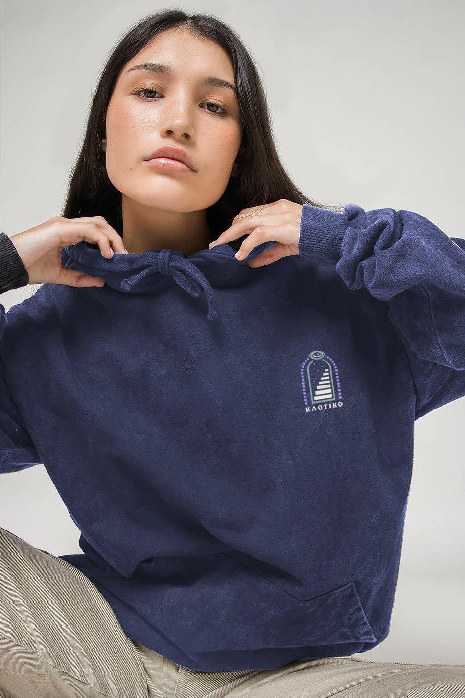 kaotiko Sudadera Washed Trust Your Intuition Dark Lilac Promoción por tiempo limitado