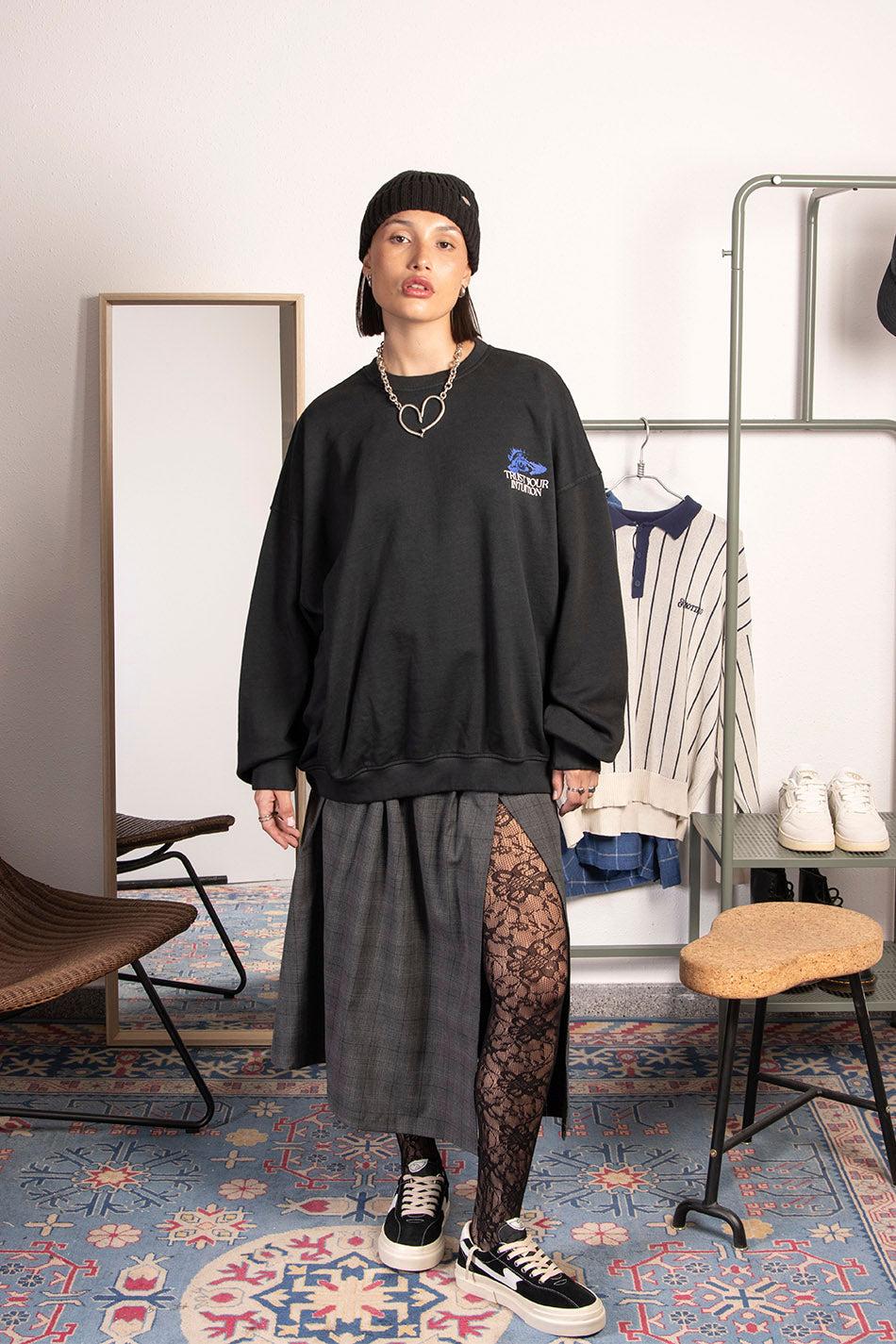 kaotiko Sudadera Washed Eye Trust Your Intuition Black Promoción trimestral