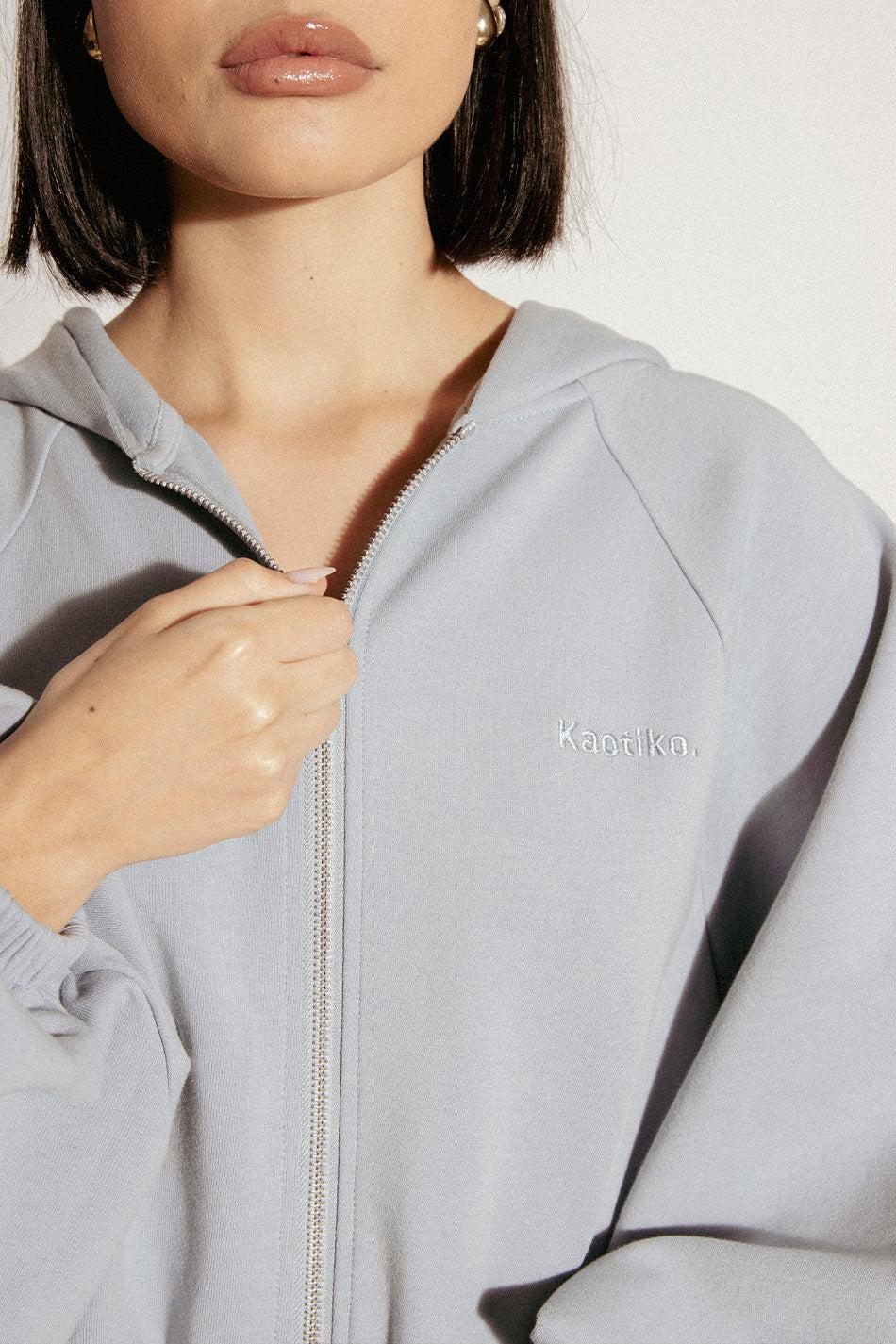 kaotiko Sudadera Zipper Jacket Giulia Interlock Iceberg Liquidación