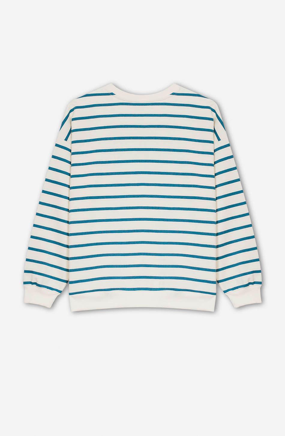 kaotiko Sudadera Stripes Blue/ Ivory Tienda de fábrica