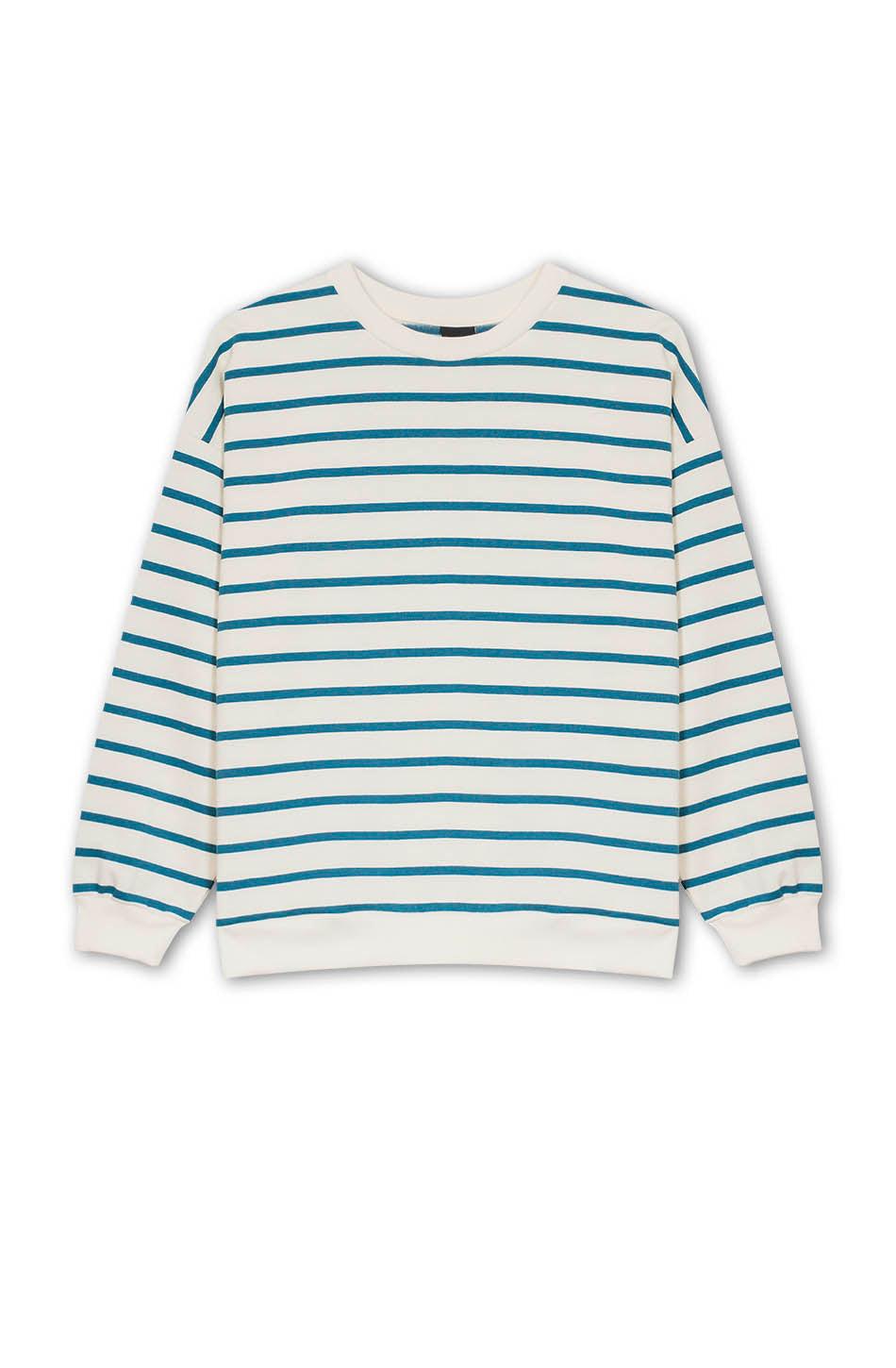 kaotiko Sudadera Stripes Blue/ Ivory Tienda de fábrica