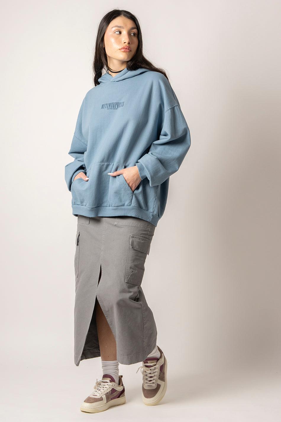 kaotiko Sudadera Washed Metamorphosis Blue Fly En oferta