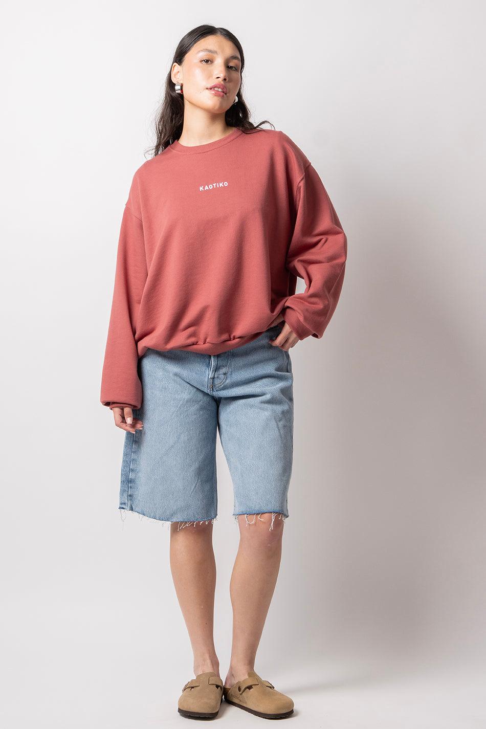 kaotiko Sudadera Bruna Burgundy Rebajas de fin de temporada
