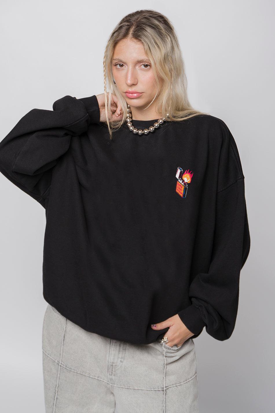 kaotiko Sudadera Washed Unknown Trip Black Precio ultrabajo