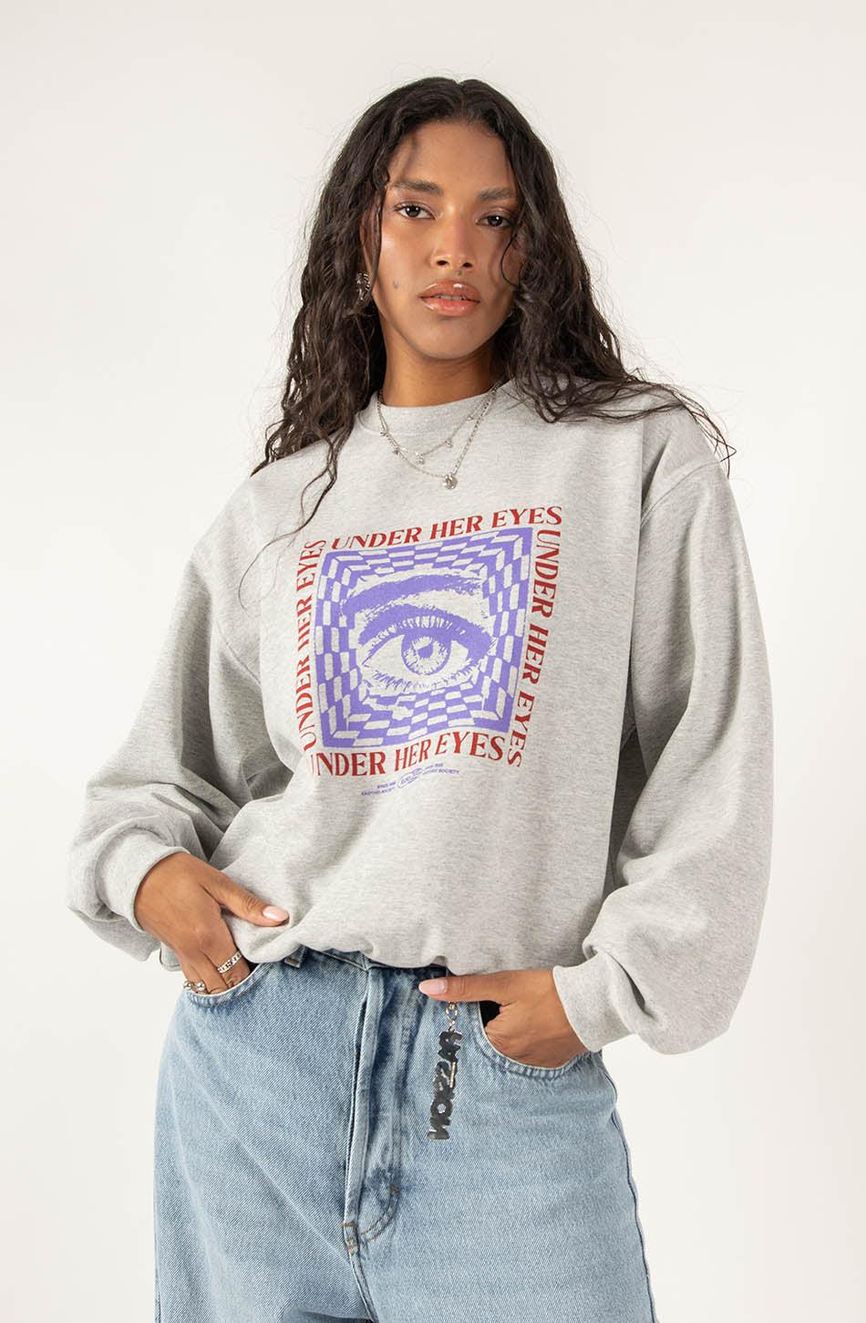 kaotiko Sudadera Under Her Eyes Gray Outlet online