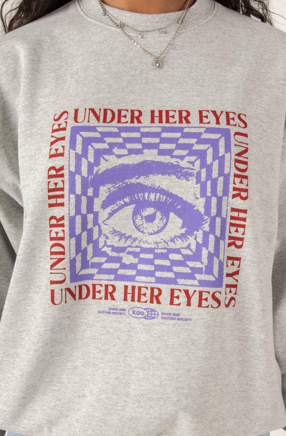 kaotiko Sudadera Under Her Eyes Gray Outlet online