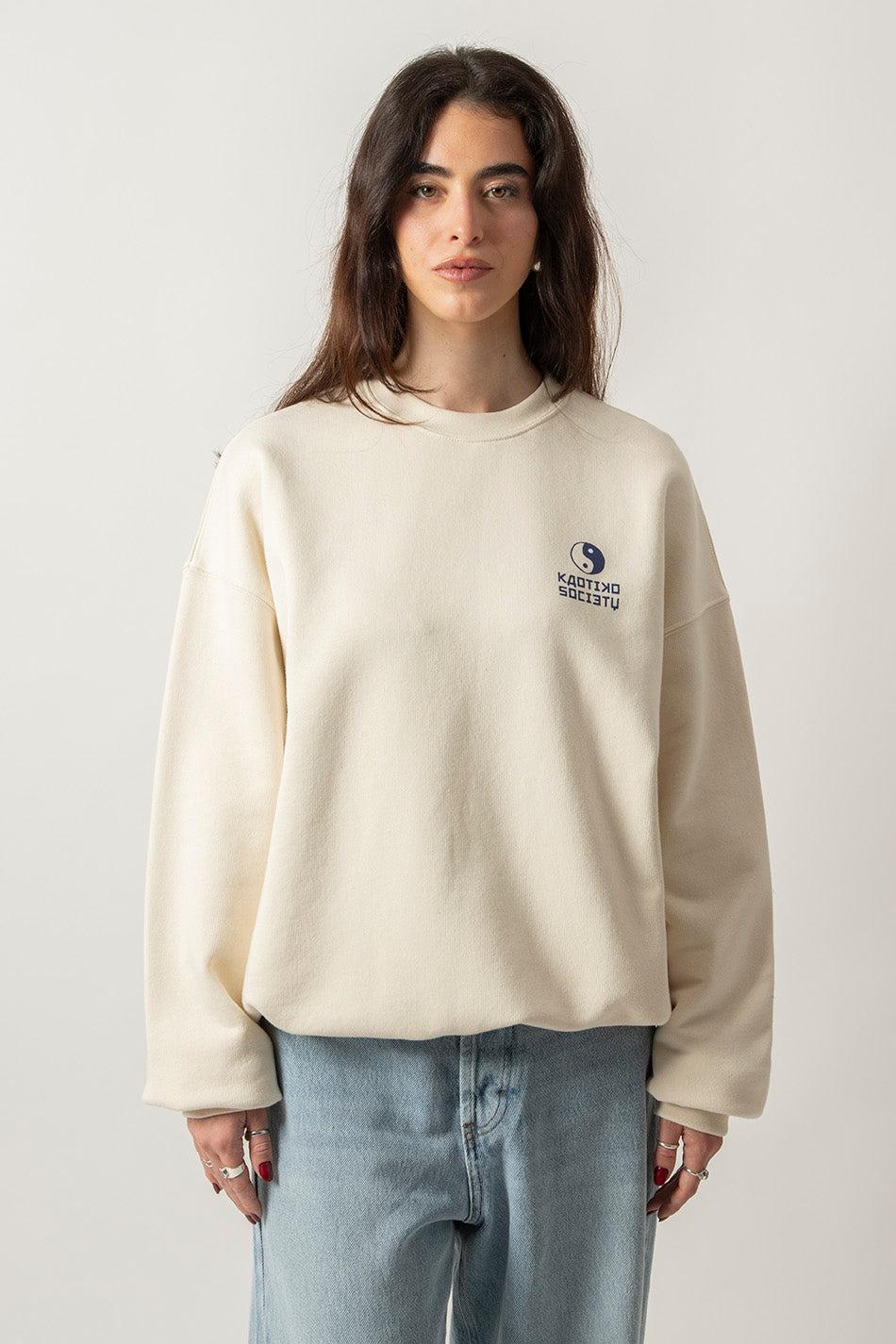 kaotiko Sudadera Yakisoba Lovers Organic Cotton Ivory En oferta