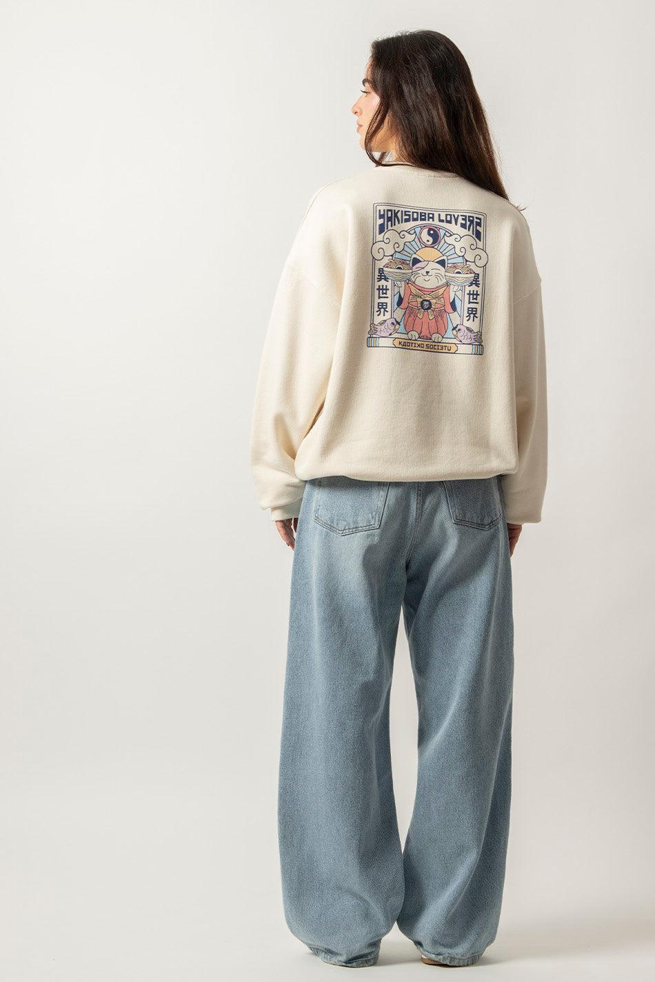 kaotiko Sudadera Yakisoba Lovers Organic Cotton Ivory En oferta