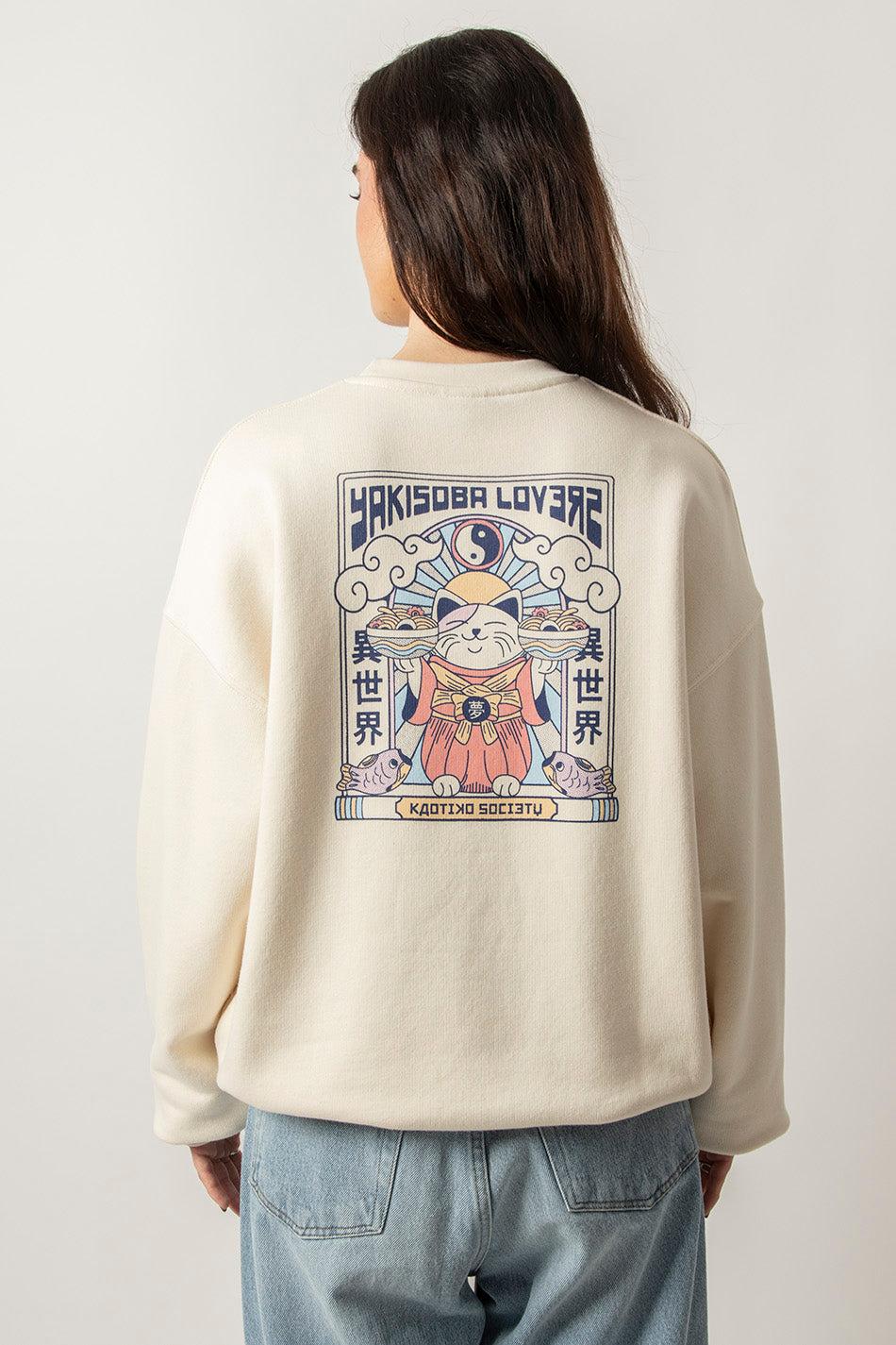 kaotiko Sudadera Yakisoba Lovers Organic Cotton Ivory En oferta
