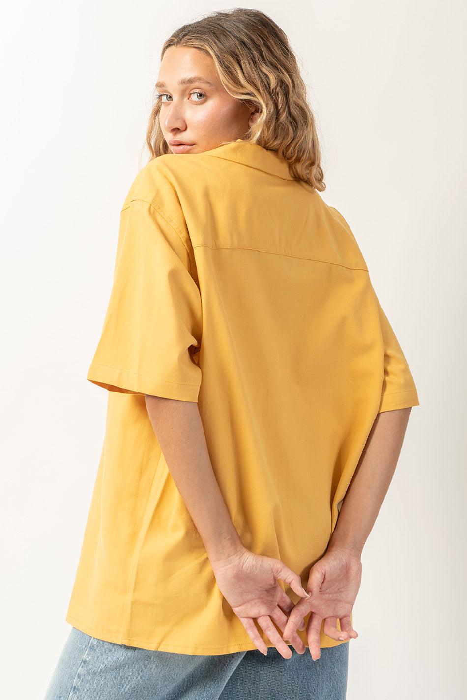 kaotiko Camisa Palm Safari Mostaza Liquidación