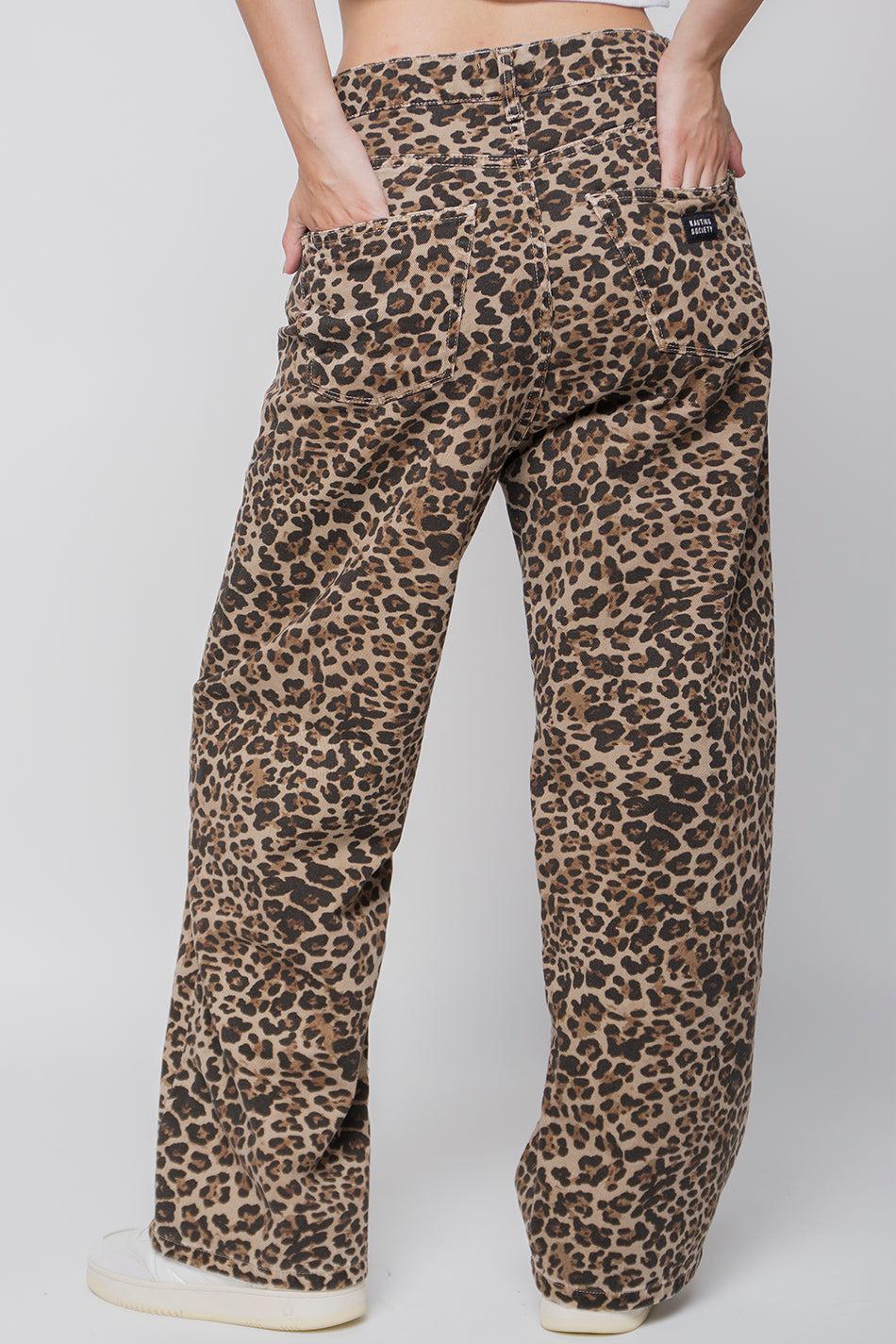 kaotiko Pantalón Loose Leopard Brown Últimos 2 días
