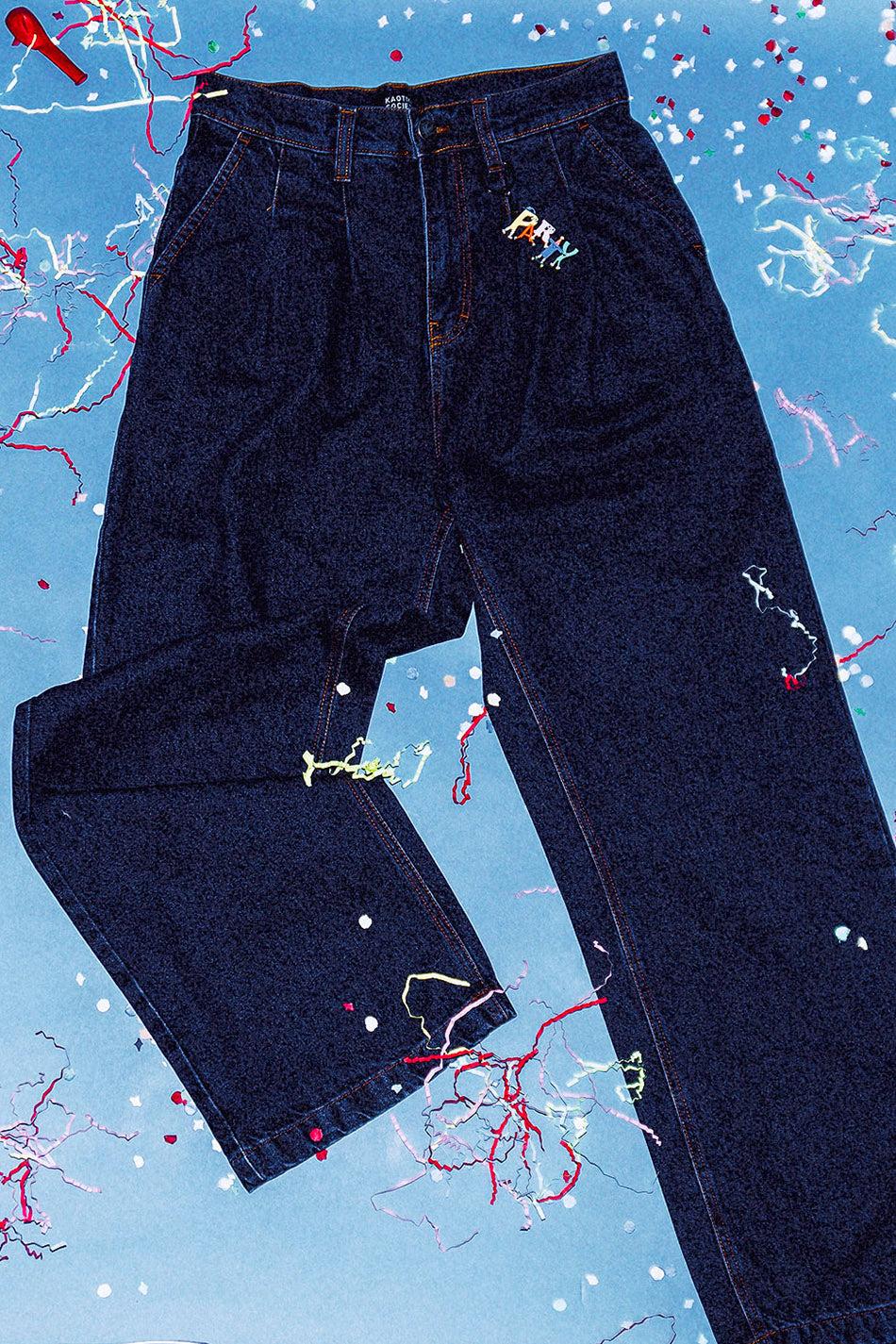 kaotiko Pantalón Stuttgart Wide Leg Dark Denim Último día