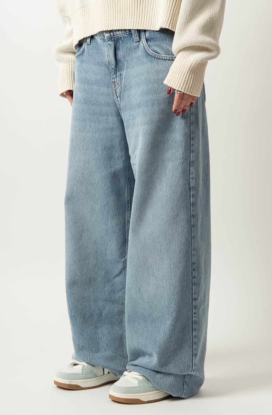 kaotiko Pantalón Baggy Oversize Denim Promoción por tiempo limitado