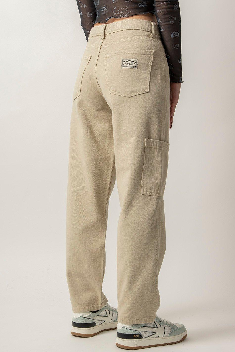 kaotiko Pantalón Factory Cream Grandes descuentos