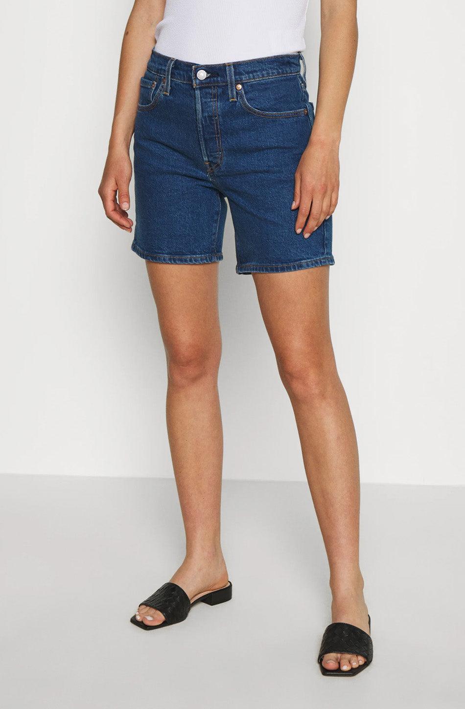 kaotiko Shorts Levi's Mid Thight Blue Ofertas especiales