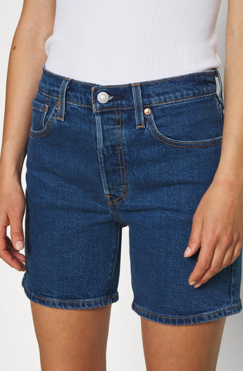 kaotiko Shorts Levi's Mid Thight Blue Ofertas especiales