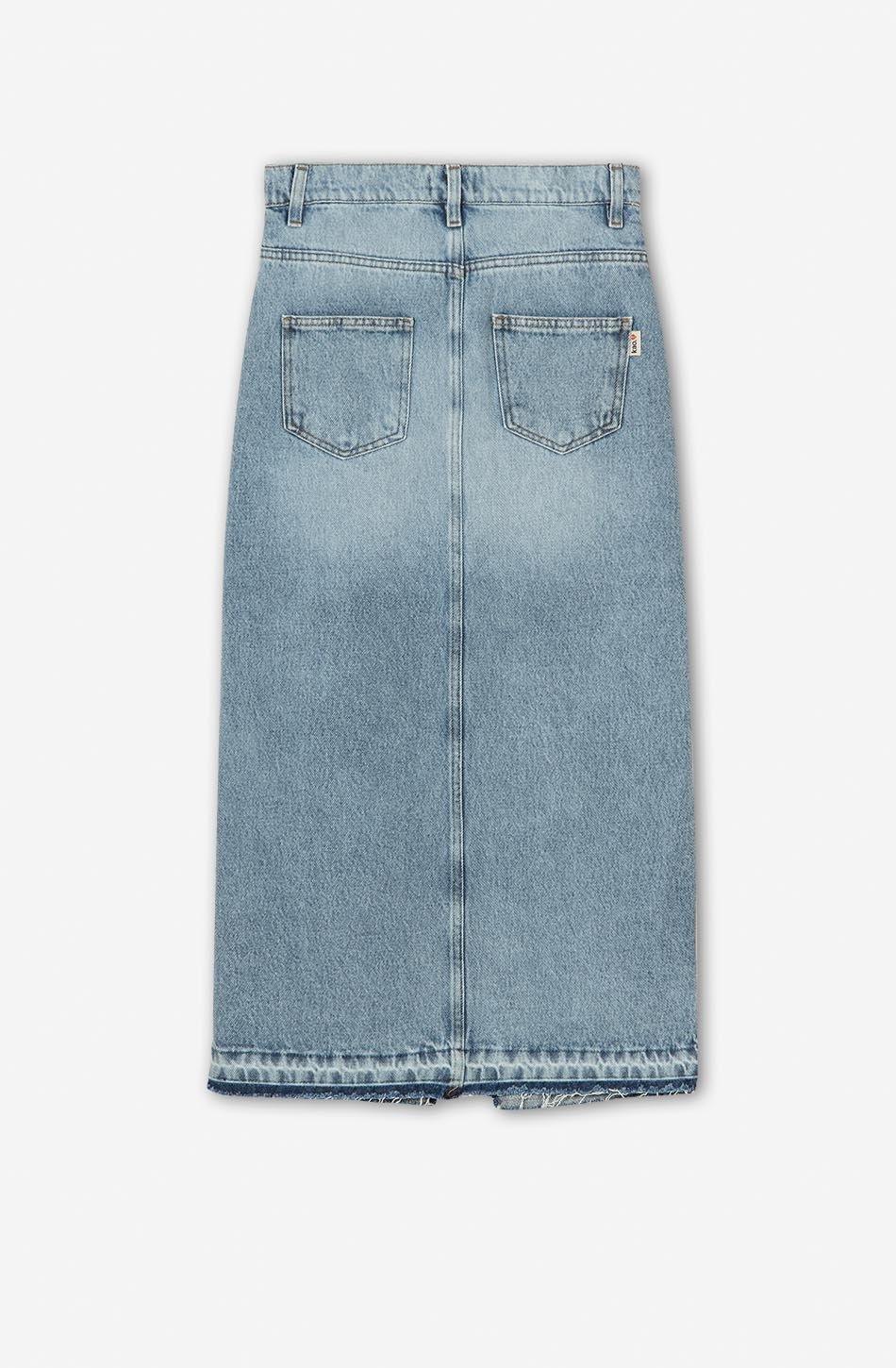 kaotiko Falda Long Denim Rebajas de fin de temporada