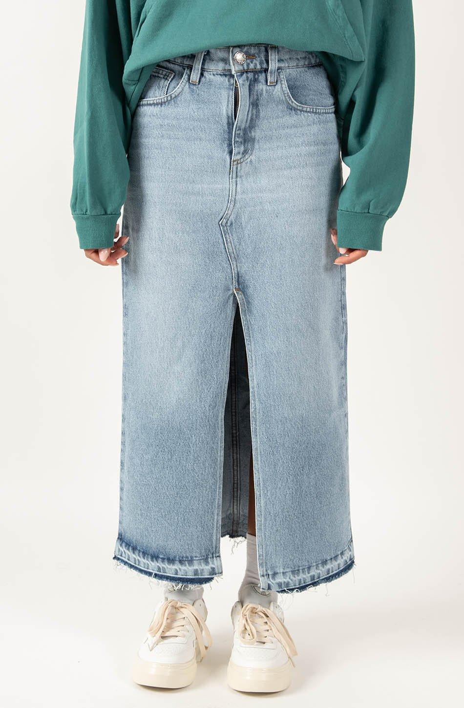 kaotiko Falda Long Denim Rebajas de fin de temporada
