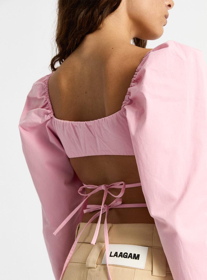 laagam BRIGITTE PINK PUFF SLEEVE BLOUSE Rebajas de fábrica