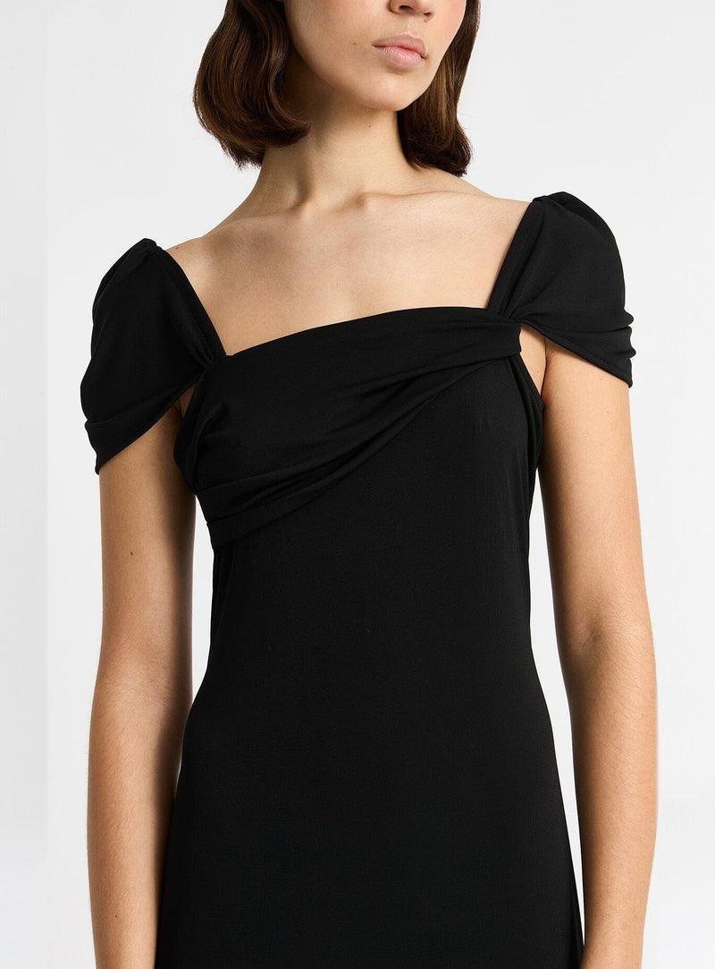 laagam SIA BLACK JERSEY MIDI DRESS Envío gratis