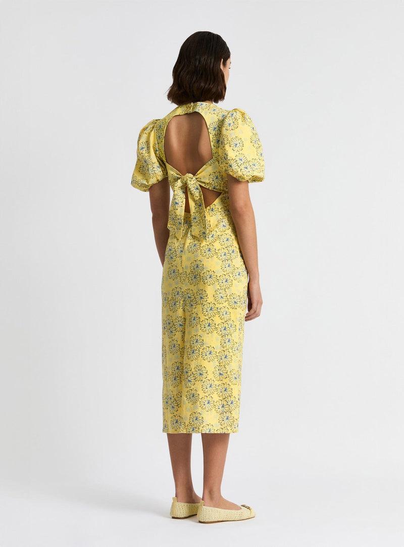 laagam PROVENCE NAYA YELLOW MIDI DRESS COMPRAR AHORA