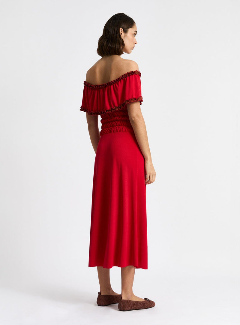 laagam JADE RED JERSEY MIDI DRESS Últimos 2 días
