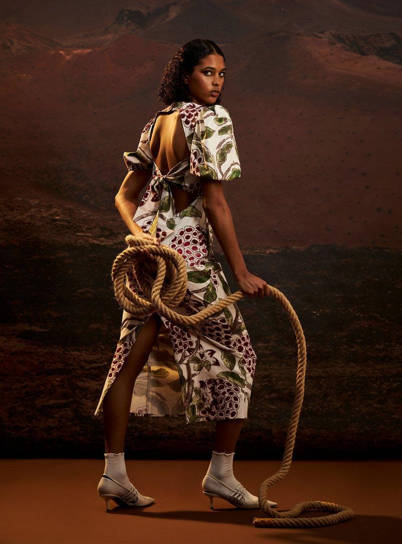 laagam PROVENCE GERD MIDI DRESS Liquidación