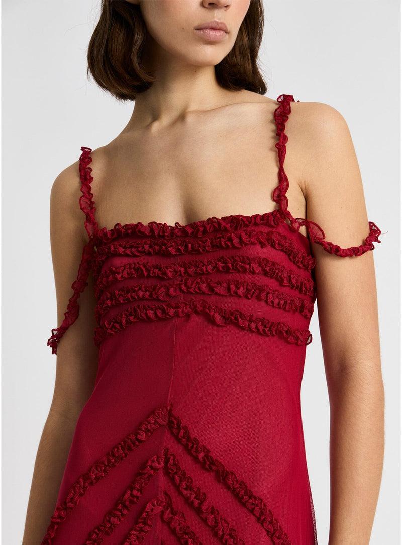 laagam ARABELLA BURGUNDY DRESS Envío gratis