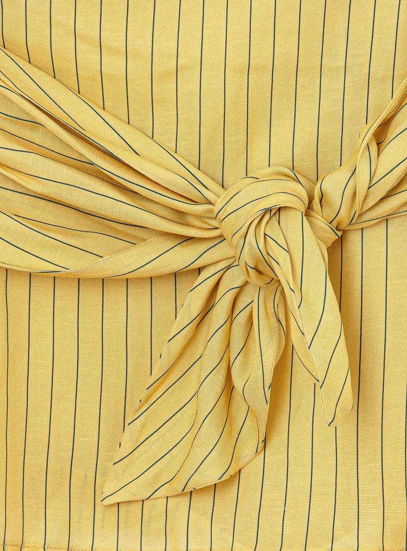 laagam AMAZONA YELLOW SHORT DRESS Descuento por venta flash
