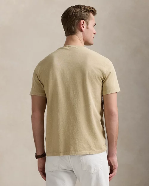 ﻿lauren ralph lauren Camiseta de algodón y lino Standard Fit para hombre | Ralph Lauren® ES Precio de fábrica