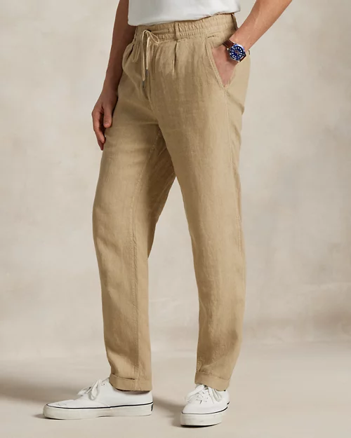 lauren ralph lauren Pantalón de lino Slim Tapered Fit para hombre | Ralph Lauren® ES Promoción trimestral