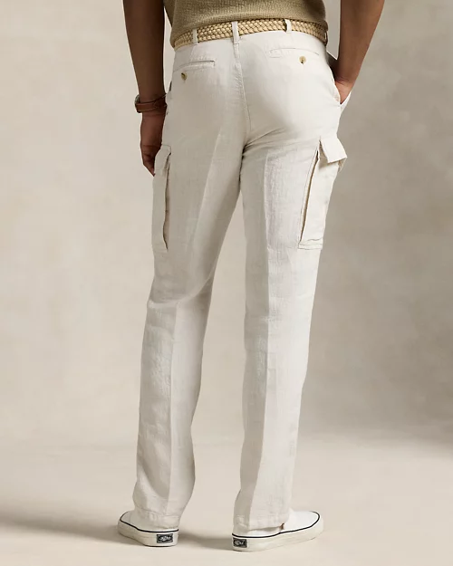 lauren ralph lauren Pantalón cargo de lino Slim Tapered Fit para hombre | Ralph Lauren® ES Liquidación