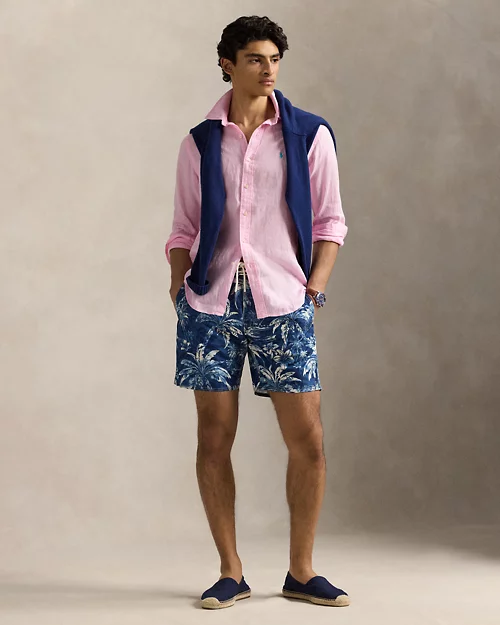 lauren ralph lauren Camisa de lino Custom Fit para hombre | Ralph Lauren® ES Grandes ahorros