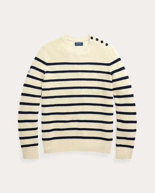 lauren ralph lauren Jersey de algodón y lino con rayas para hombre | Ralph Lauren® ES Gran oferta