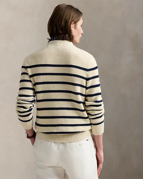 lauren ralph lauren Jersey de algodón y lino con rayas para hombre | Ralph Lauren® ES Gran oferta