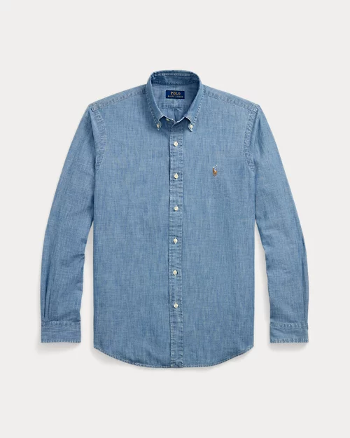 lauren ralph lauren Sobrecamisa de cambray en índigo para hombre | Ralph Lauren® ES Los más vendidos