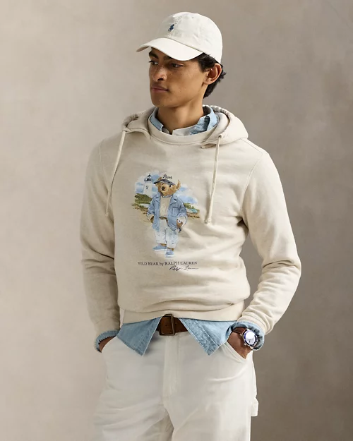 lauren ralph lauren Sudadera de felpa flameada con Polo Bear para hombre | Ralph Lauren® ES Liquidación