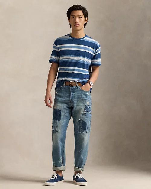 lauren ralph lauren Camiseta de algodón y lino con rayas para hombre | Ralph Lauren® ES Solo hoy