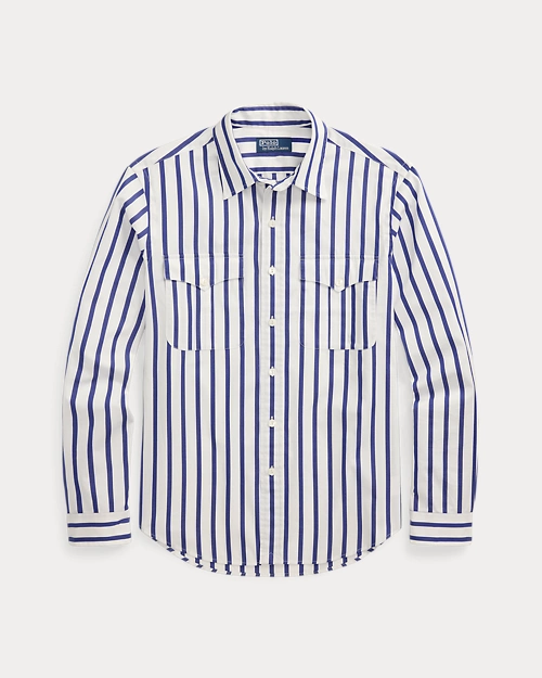 lauren ralph lauren Camisa de trabajo de popelina con rayas para hombre | Ralph Lauren® ES Promoción trimestral