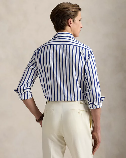 lauren ralph lauren Camisa de trabajo de popelina con rayas para hombre | Ralph Lauren® ES Promoción trimestral