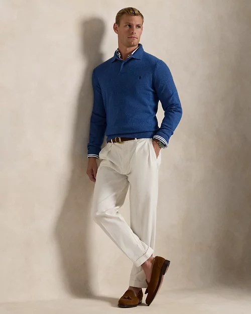 lauren ralph lauren Jersey de lana y algodón con cuello polo para hombre | Ralph Lauren® ES Precios de Black Friday