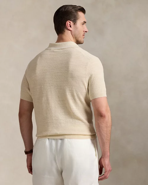 lauren ralph lauren Jersey de algodón y lino con textura para hombre | Ralph Lauren® ES Descuentos del mes