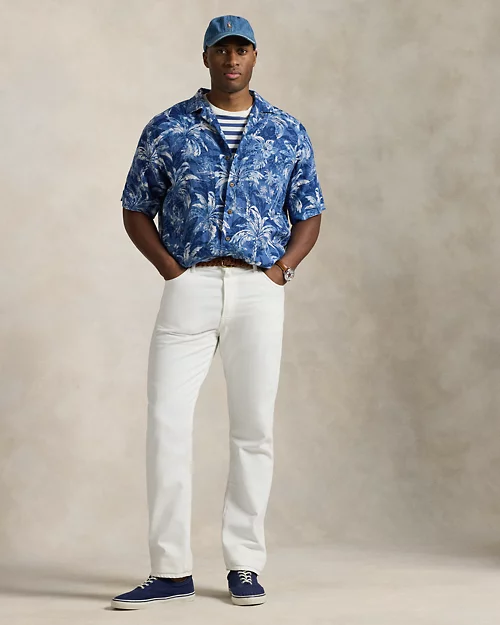 lauren ralph lauren Camisa de manga corta de lino estampada para hombre | Ralph Lauren® ES Grandes ahorros