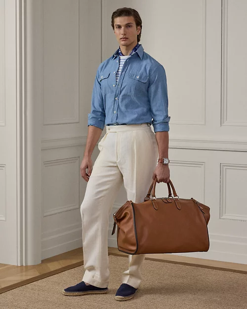 lauren ralph lauren Camisa de cambray lavado para hombre | Ralph Lauren® ES Venta caliente