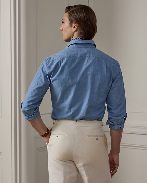 lauren ralph lauren Camisa de cambray lavado para hombre | Ralph Lauren® ES Venta caliente