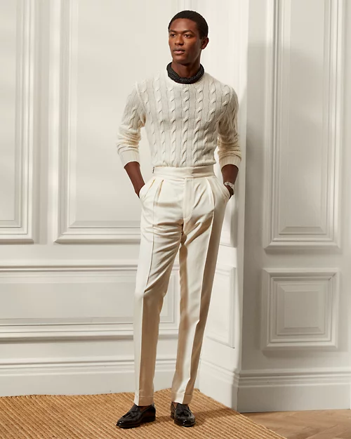 lauren ralph lauren Jersey de cachemira en punto de ochos para hombre | Ralph Lauren® ES Rebajas baratas