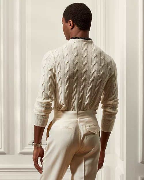 lauren ralph lauren Jersey de cachemira en punto de ochos para hombre | Ralph Lauren® ES Rebajas baratas