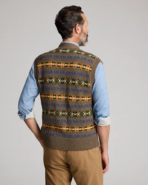 lauren ralph lauren Chaleco de mezcla de lana Fair Isle para hombre | Ralph Lauren® ES Ventas relámpago