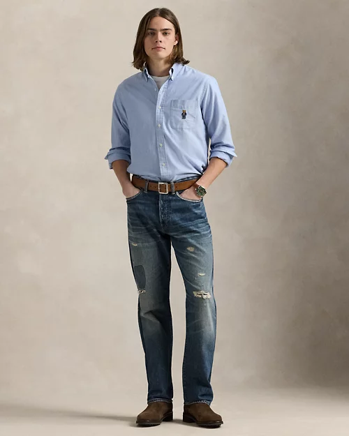 lauren ralph lauren Camisa oxford Custom Fit con Polo Bear para hombre | Ralph Lauren® ES Último día